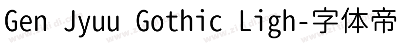 Gen Jyuu Gothic Ligh字体转换